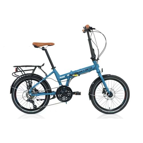 Carraro Flexı 121Hd 20 Jant 350H 21V Hd Mavi/Siyah-Krom-Kahve Katlanır Bisiklet