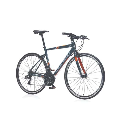 Corelli Fit Bike 1.0 700C 28 Jant K:52 21V V Gri/Kahverengi-Turuncu Yol/Yarış Bisikleti